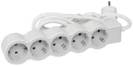Фото - Подовжувач 220В Legrand STANDARD 5x2K+3 sockets 16 A 1.5 m White/Grey (694555)