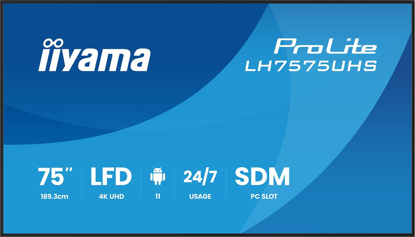 Интерактивная панель IIYAMA LH7575UHS-B2AG