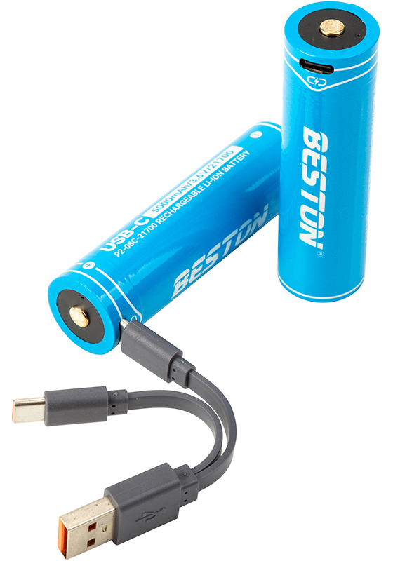 Аккумулятор тип 21700 Beston USB Type-C 21700, 3.6V 5000mAh, Li-ion (AA620388)