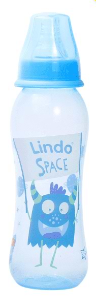 Пляшка для годування Lindo 250 мл блакитний (Li 134 гол)