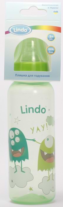 Фото - Пляшка для годування Lindo 250 мл зелений (Li 138 зел)