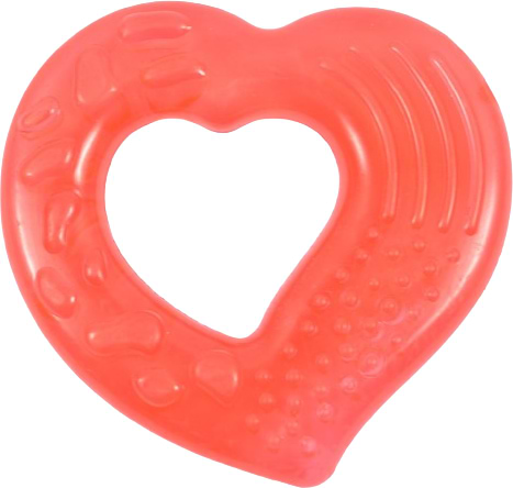 Прорезыватель с охлаждением Lindo сердце красное (Li 307 сер к)