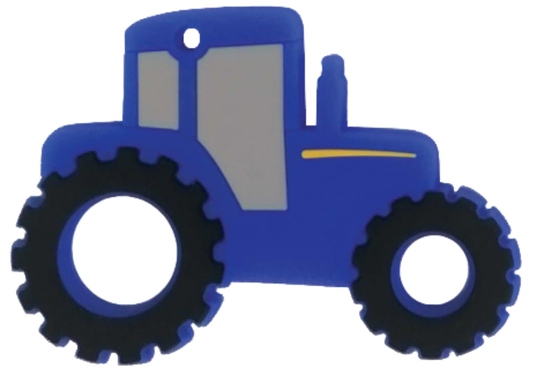 Прорезыватель Lindo трактор синий (LI 328-43)
