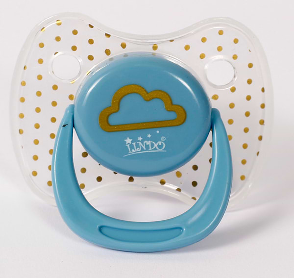 Фото - Кругла пустушка Lindo блакитний (Li401/12+гол)