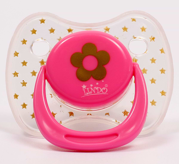 Фото - Кругла пустушка Lindo рожевий (Li401/12+роз)