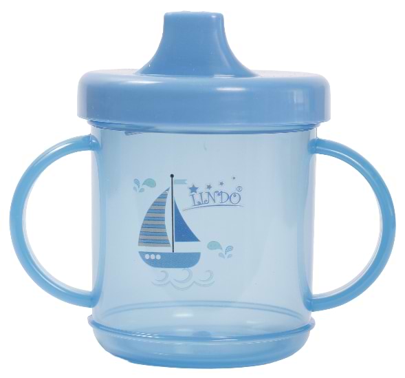 Фото - Поїльник-непроливайка дитячий Lindo 210 мл (LI 700 син)