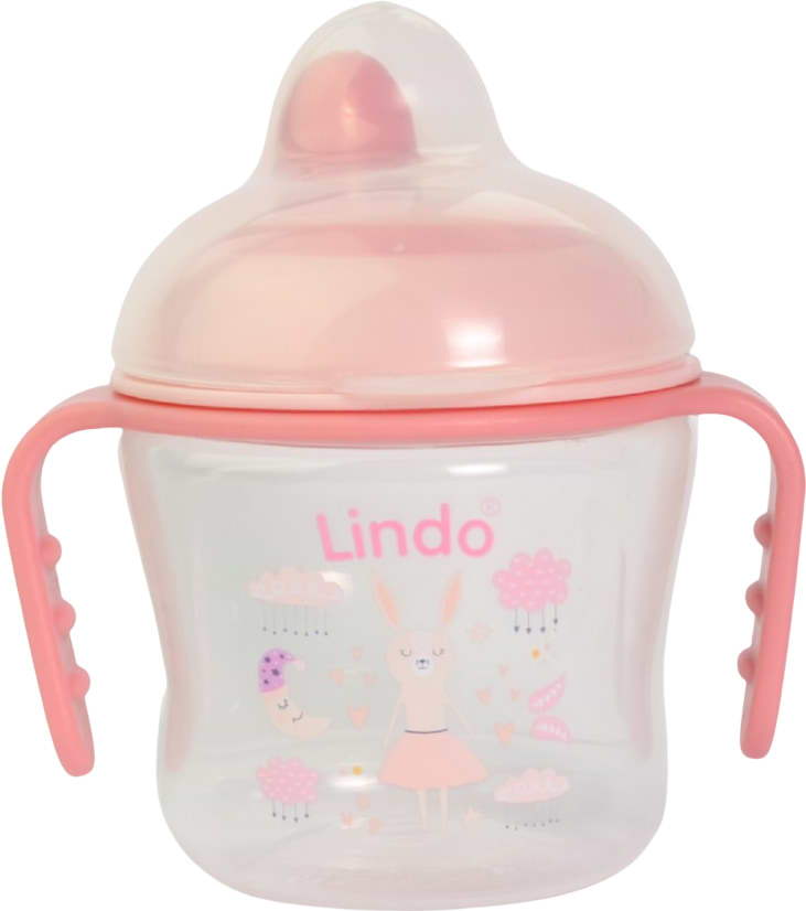 Поильник-непроливайка детский Lindo 150 мл (LI 710 роз)