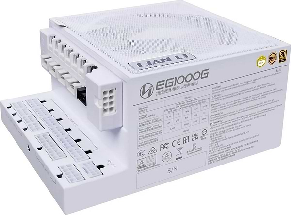 Фото - Блок питания для ПК Lian Li EDGE GOLD 1000W White with Hub, EU Cord (G9P.EG1000G.WH00.EU)