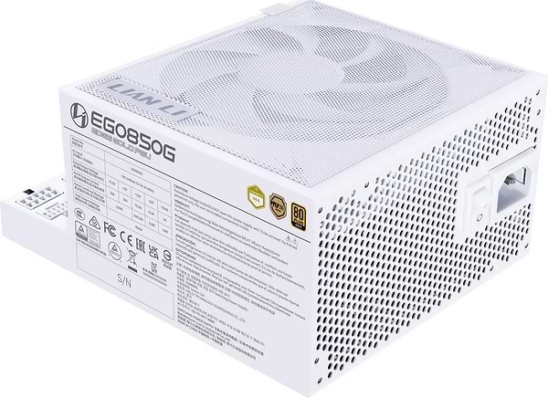 Фото - Блок питания для ПК Lian Li EDGE GOLD 850W White, EU Cord (G9P.EG0850G.W000.EU)