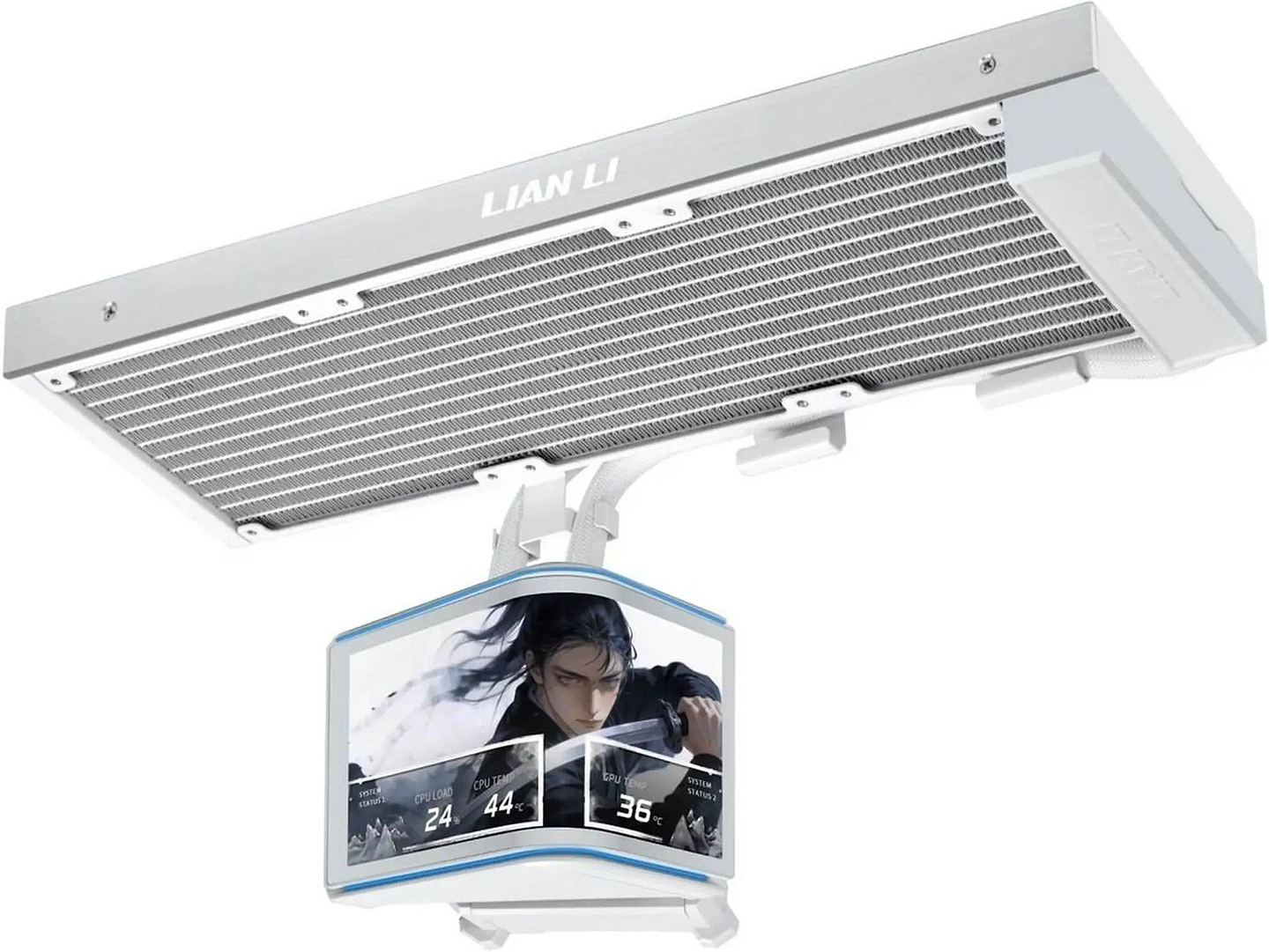 Водяная система охлаждения Lian Li Hydroshift II OLED Curved 360 Fanless, White (G89.GHS2OLDC36NW.00)