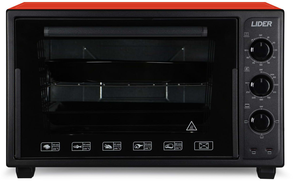 Піч електрична Lider 3623 ECO Black-Red