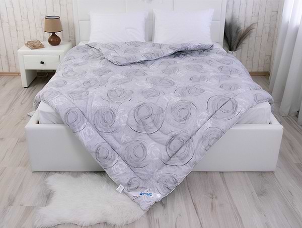 Фото - Одеяло зимнее полуторное Руно 140х205 шерстяная (321.29ШЕУ_Light beige)