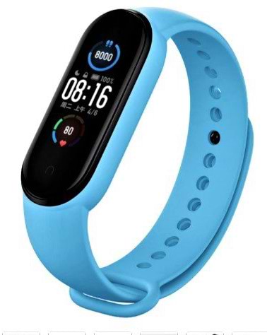 Ремешок для фитнес-браслета BeCover Xiaomi Mi Smart Band 5/Mi Smart Band 6 Light Blue (707653)