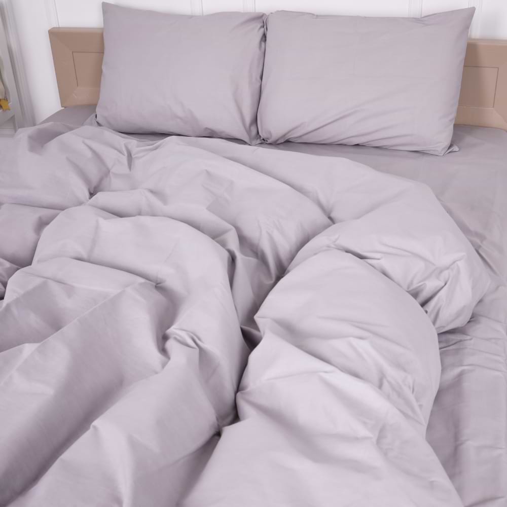 Комплект постільної білизни MirSon King Size Бязь 16-5703 Light Gray 220х240 (2200001171787)