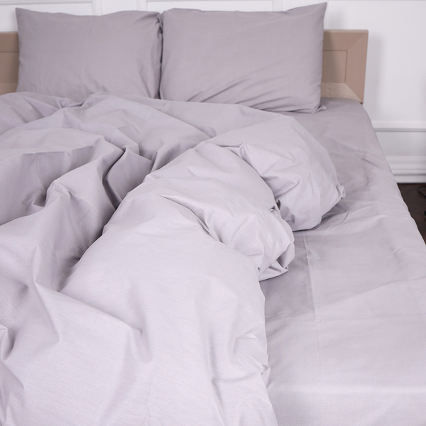 Фото - Комплект постільної білизни MirSon Бязь 16-5703 Light Gray 2х160х220 см (2200001709591)