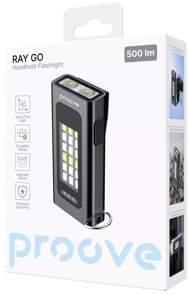 Фонарь Proove Ray Go (500lm) gray (FLRG05010003)