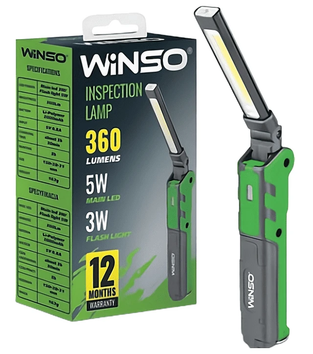 Фонарь Winso 360Lm, 5W COB + 3W, 2000mAh, White (752400)