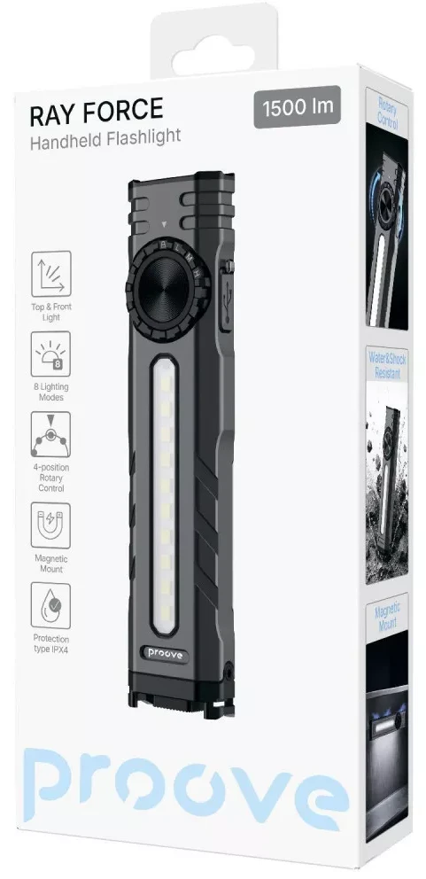Фонарь Proove Ray Force (1500lm) gray (FLRF15010003)