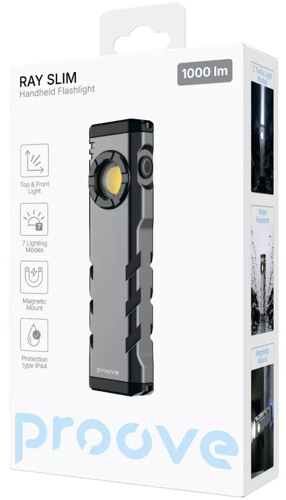 Фонарик Proove Ray Slim (1000lm) gray (FLRS10010003)