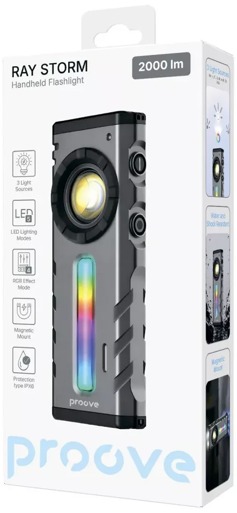 Фонарь Proove Ray Storm (2000lm) gray (FLRS20010003)