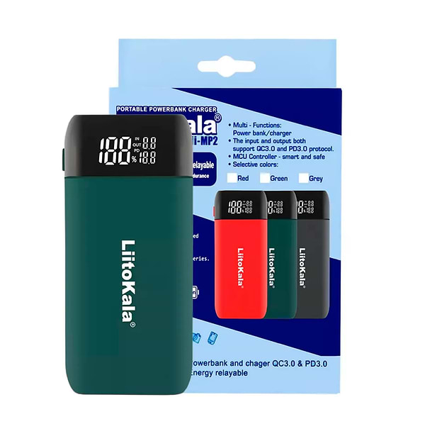 Фото - Батарея мобільна LiitoKala Lii-MP2 Green PowerBank QC3.0&PD3.0