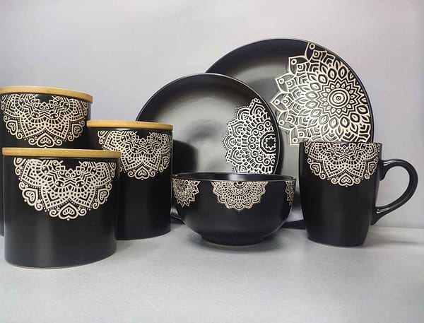 Фото - Тарілка обідня Limited Edition Kora 25 см Black (JH5277S-1)