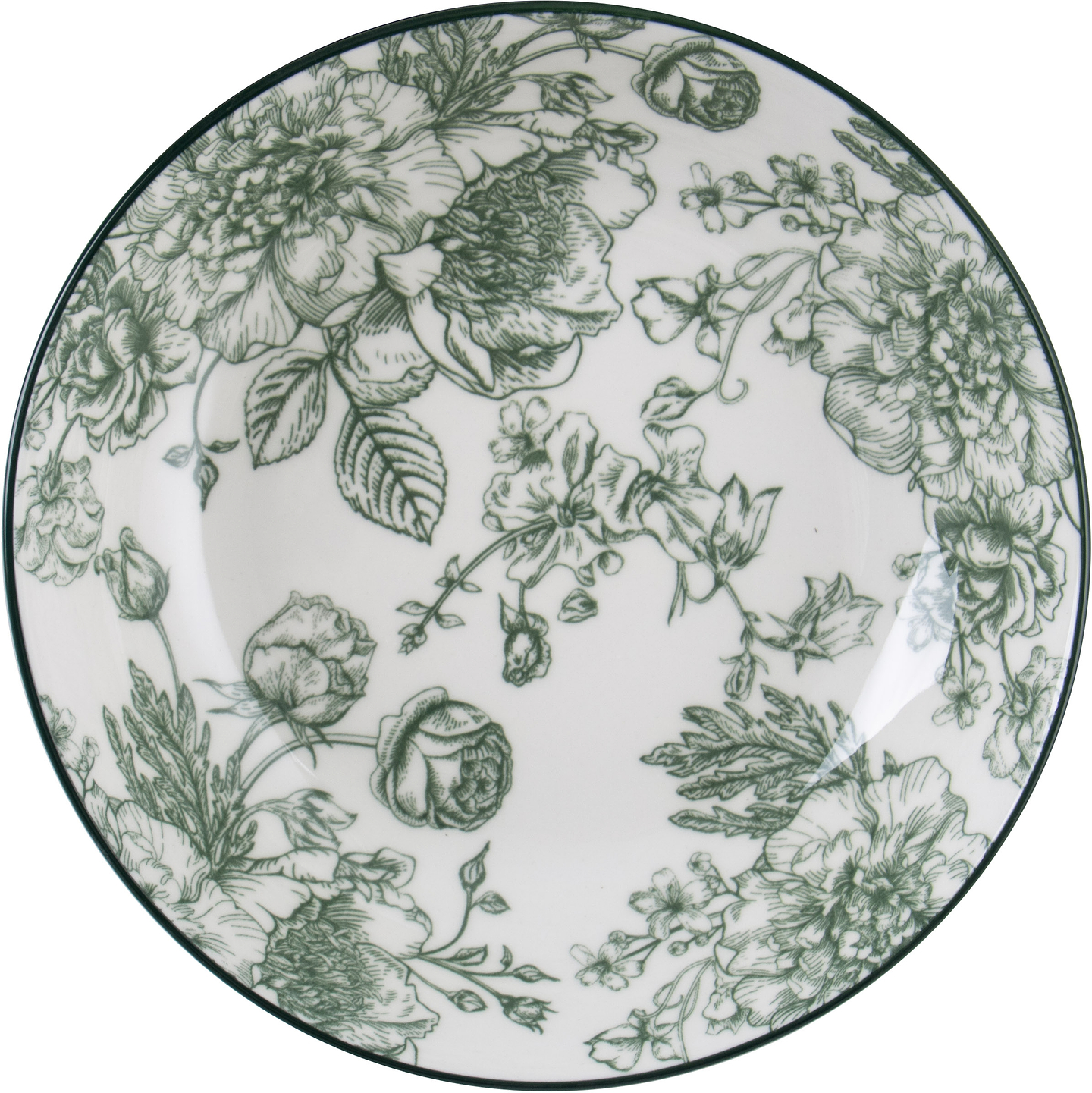 Тарелка суповая Limited Edition BLOSSOM GREEN 20 см (YF7002-3)