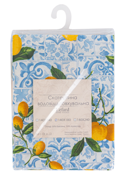 Фото - Скатертина квадратна Lefard Limones ceramica cielo 140х140 см (715-289)
