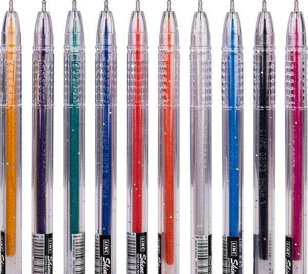 Фото - Набір ручок Linc з глітером Shine мікс кольорів 1,0 мм 10 шт. (8904106835189)