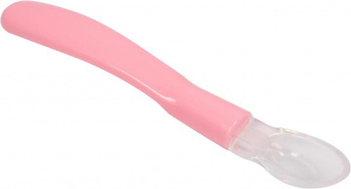Фото - Дитяча ложечка Lindo силіконова рожевий (Li 813 троянд)