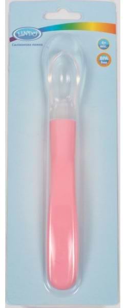Фото - Дитяча ложечка Lindo силіконова рожевий (Li 813 троянд)