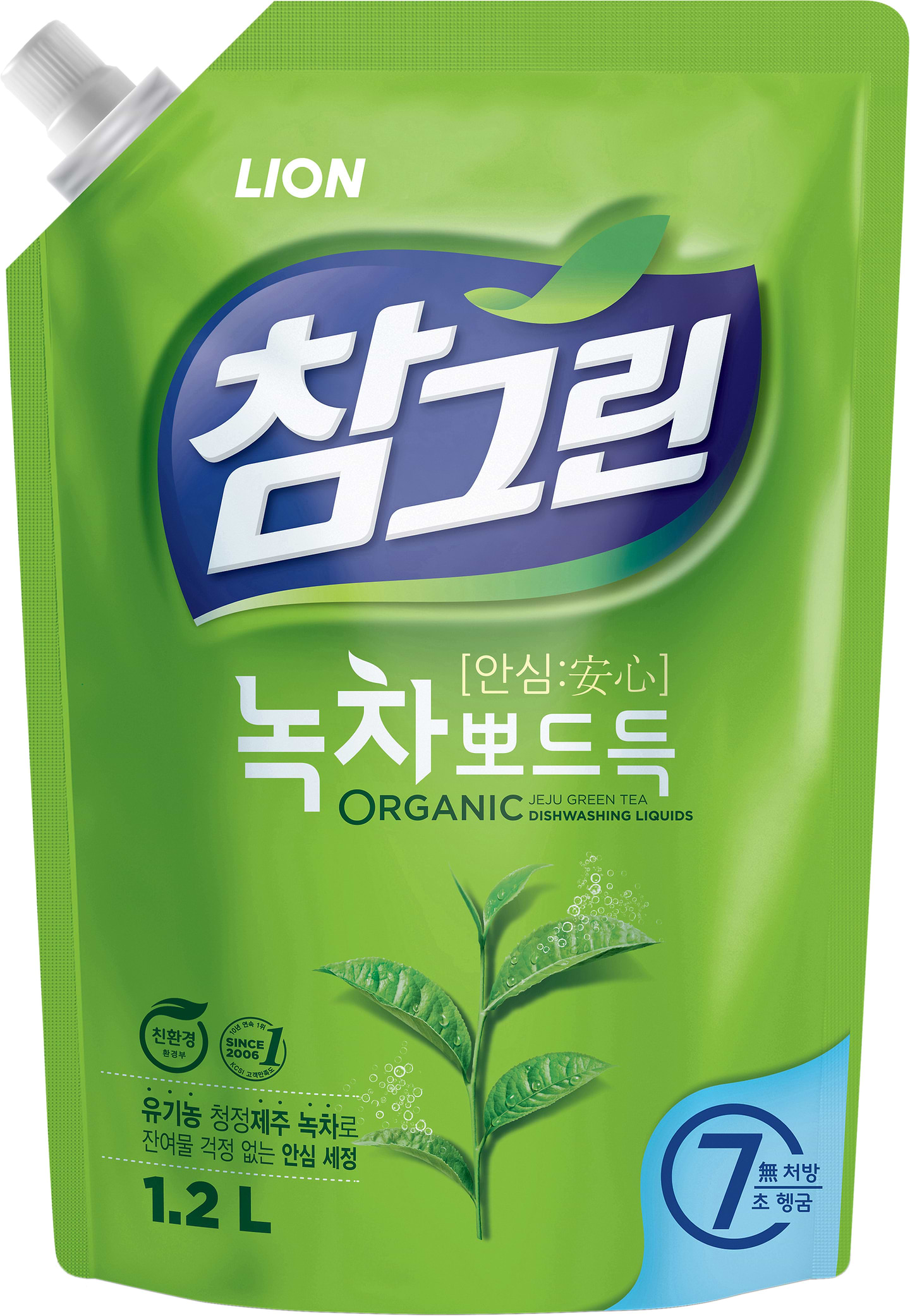 Засіб для ручного миття посуду Lion Зеленый чай запаска 1.4 л