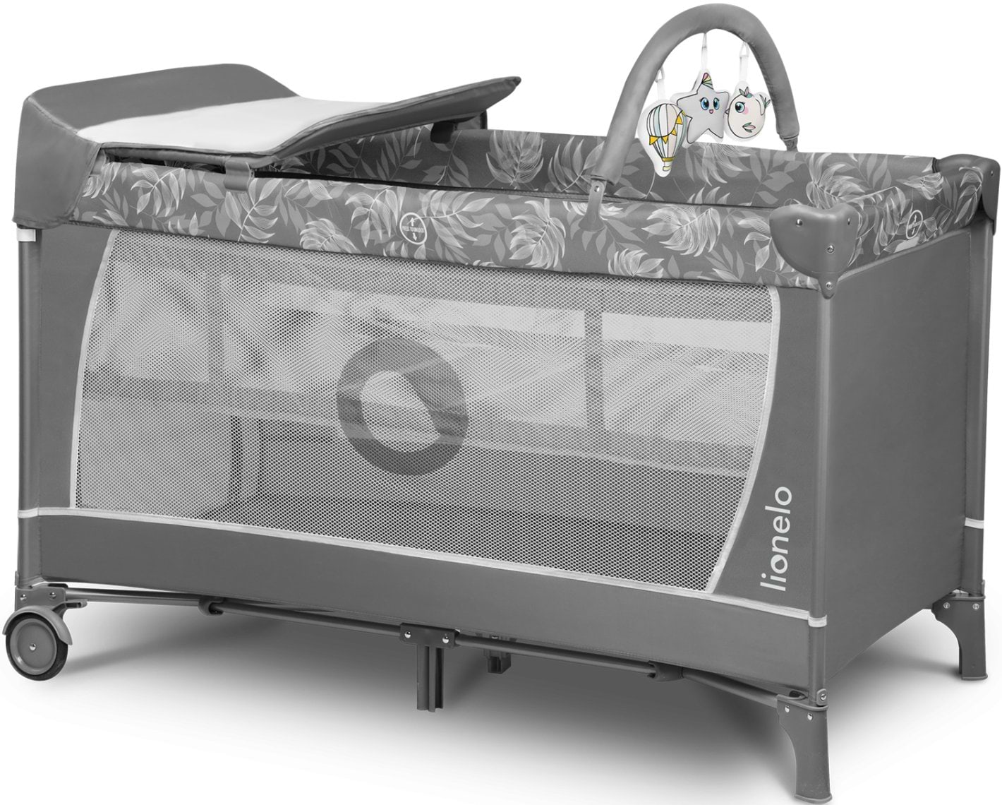 Манеж-ліжко Lionelo Flower Grey Stone