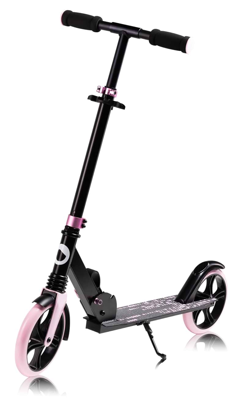 Двухколёсный самокат Lionelo LUCA BLACK CARBON PINK