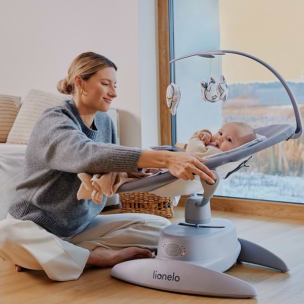 Фото - Уцінка - Крісло-качалка Lionelo MELL GREY STONE