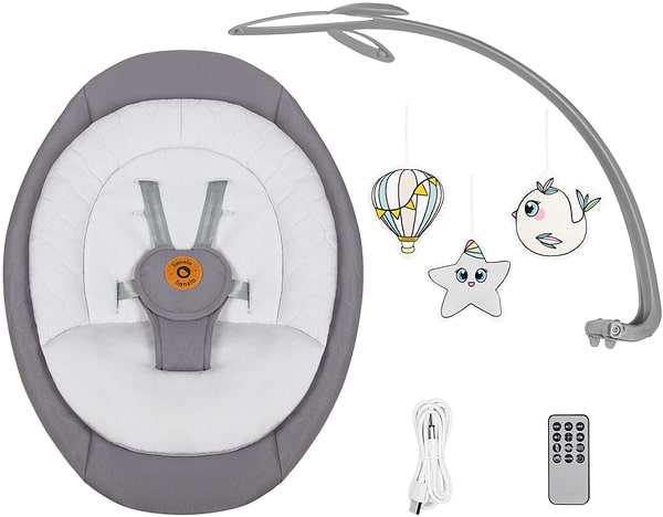 Фото - Уцінка - Крісло-качалка Lionelo MELL GREY STONE