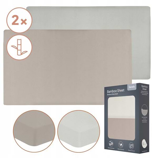 Фото - Простирадло дитяче Lionelo Bamboo Sheet Off White Beige 70x29