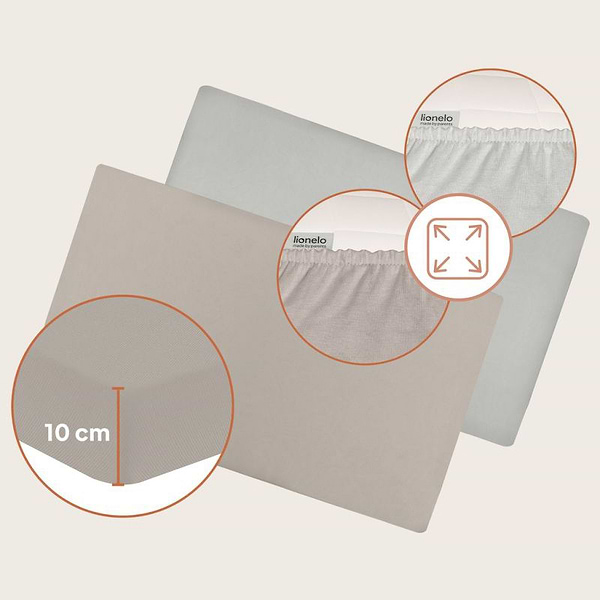 Фото - Простирадло дитяче Lionelo Bamboo Sheet Off White Beige 118x61