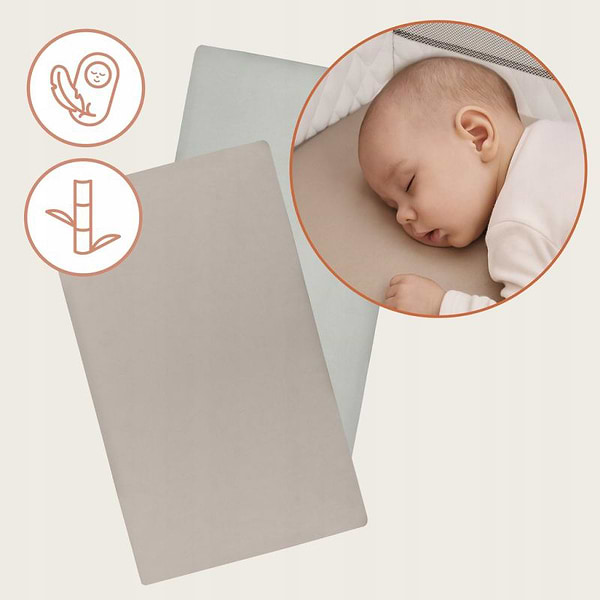 Фото - Простирадло дитяче Lionelo Bamboo Sheet Off White Beige 118x61