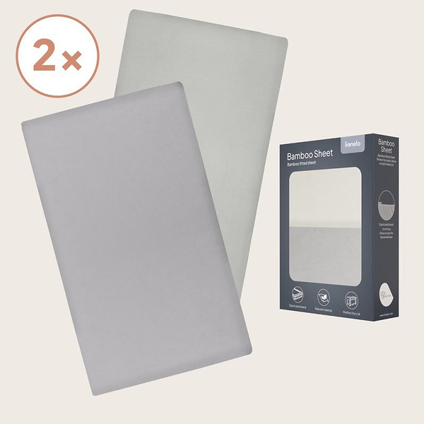 Фото - Простынь детская Lionelo Bamboo Sheet Off White Grey 80x43