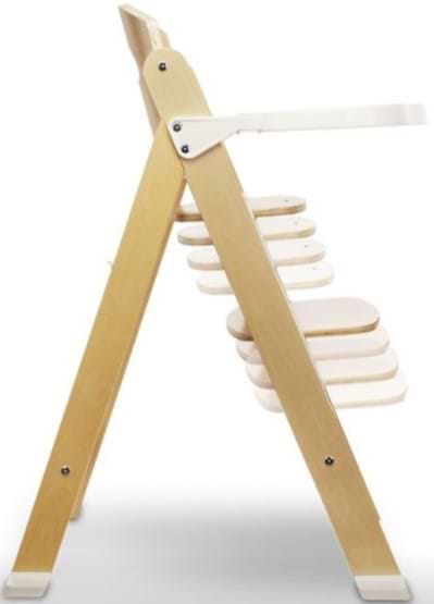 Фото - Стільчик для годування класичний Lionelo Floris White Natural