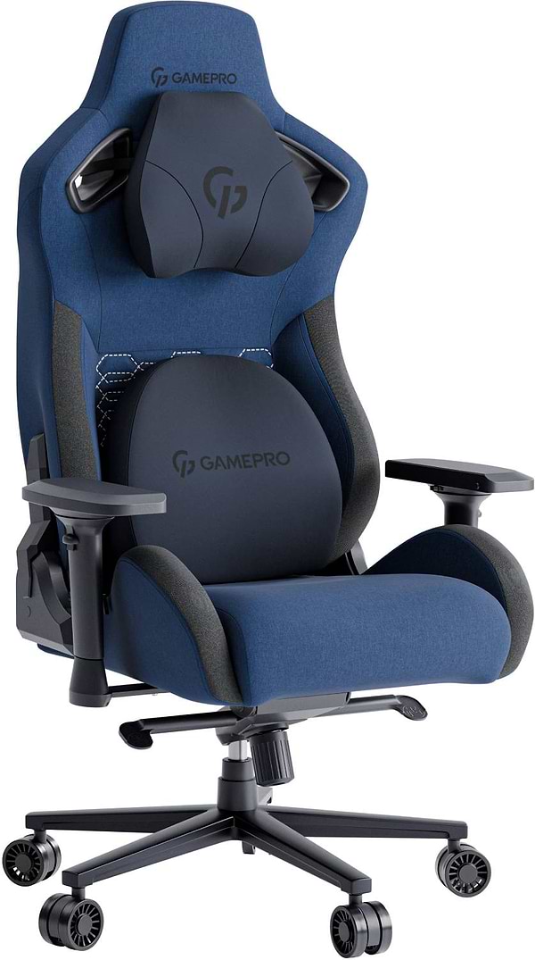 Фото - Крісло для геймерів GamePro Size XL Fabric Dark Blue (GC900DB)