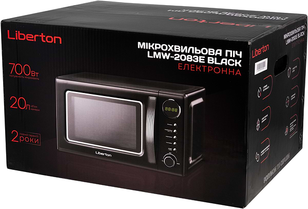 Фото - Мікрохвильова піч (НВЧ) Liberton LMW-2083E Black