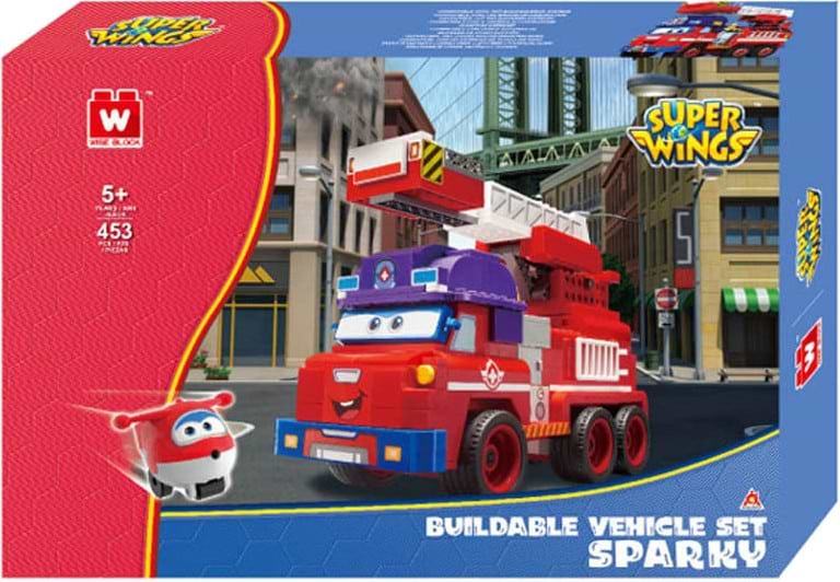 Пластиковий конструктор Super Wings Small Blocks Buildable Vehicle Set Sparky Спаркі (EU385011) - Фото 1
