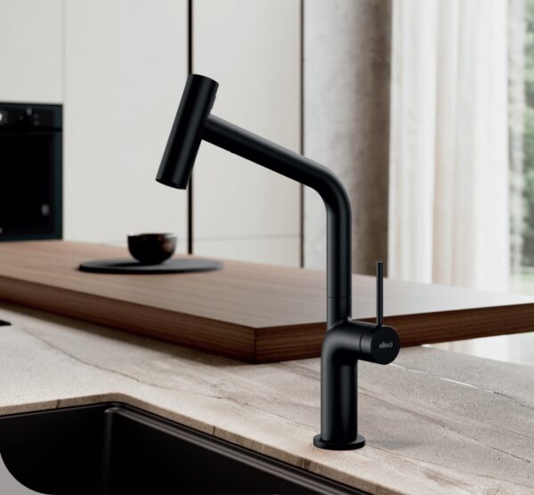 Фото - Смеситель кухонный Elleci Loch black 86