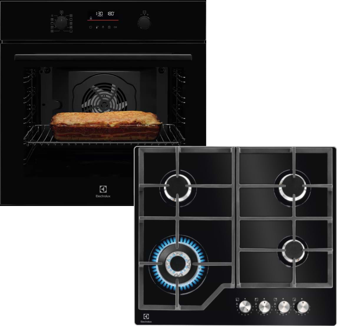 Комплект техники Electrolux Духовой шкаф + Варочная панель Electrolux LOF6P16Z + KGG64362K - Фото 1