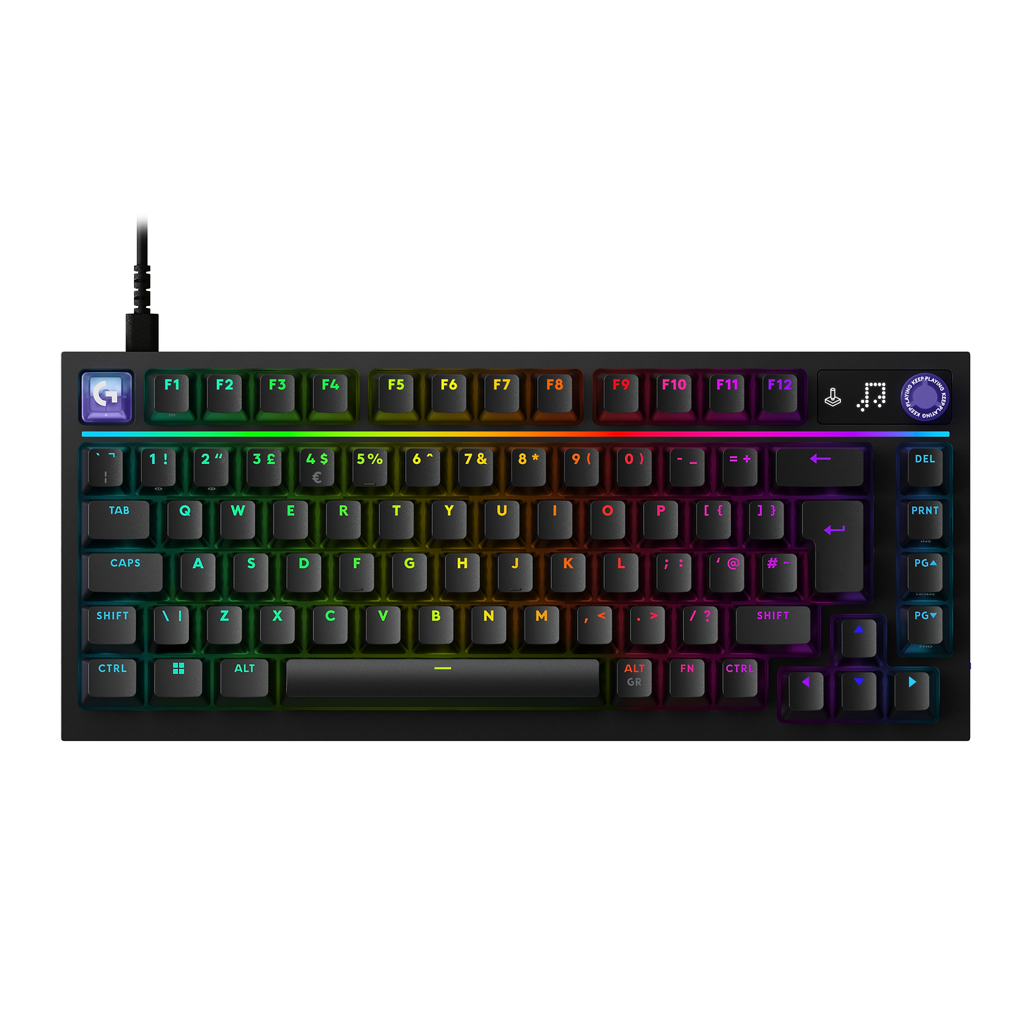 Клавіатура дротова ігрова Logitech G316 X 75 Black TACTILE (920-014291)
