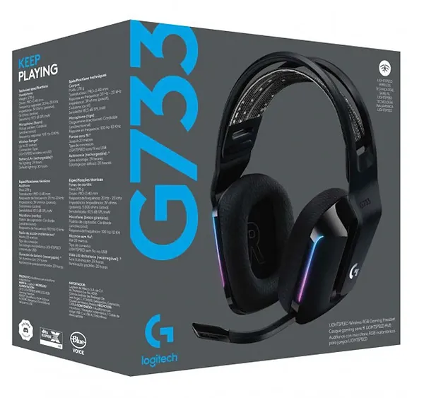 Фото - Гарнитура беспроводная игровая Logitech G733 Black (981-000864)