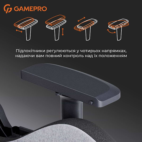 Фото - Кресло для геймеров GamePro Size XL Fabric Dark Grey (GC900DG)