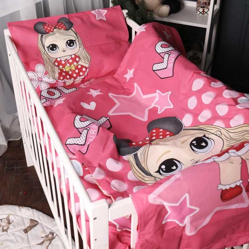 Комплект постельного белья детский MirSon 110х140 17-0699 LOL Dolls Бязь (2200010456417)